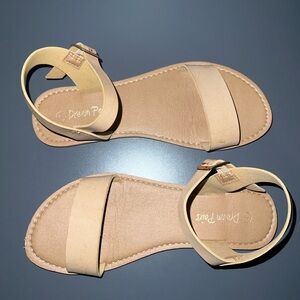 Tan flat sandals